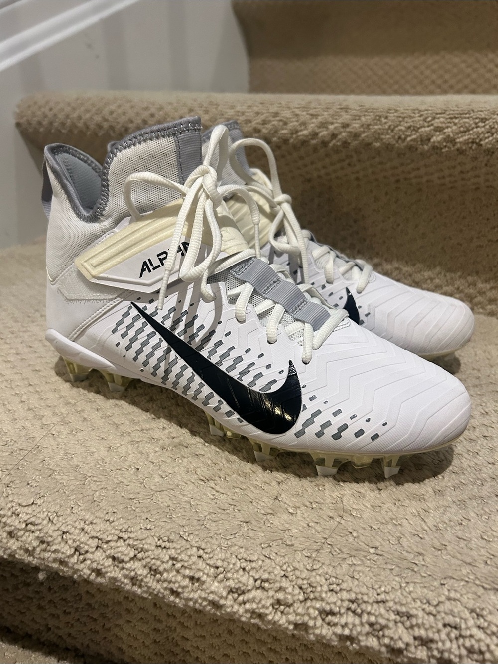Nike Alpha Men’s White Football Cleats